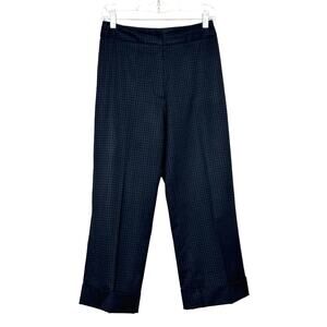 J’Envie black straight leg cuffed hems capri pants size 8